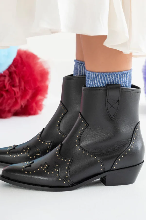 DWRS Label Westernboots - LYON studs | Black