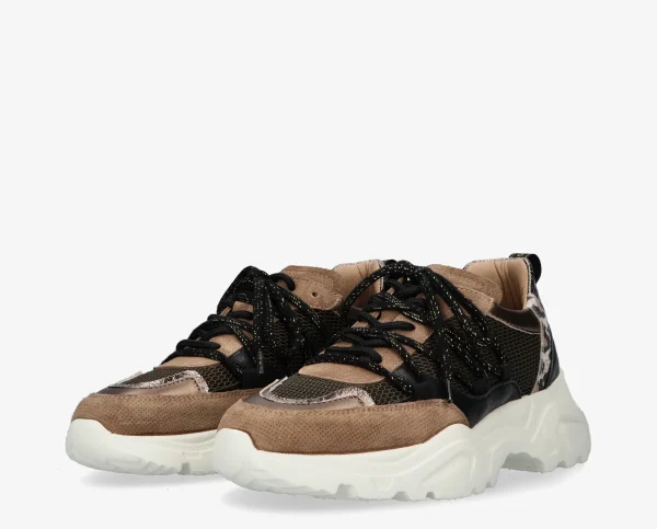 Sneakers | Alicia 402-f | | Taupe/Black - Afbeelding 5