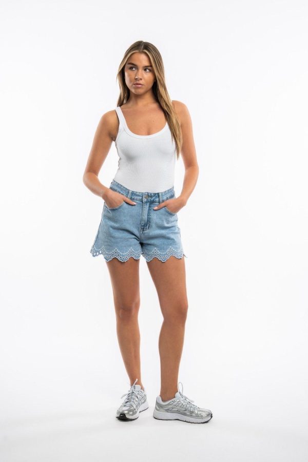 Short | Kant | Blauw